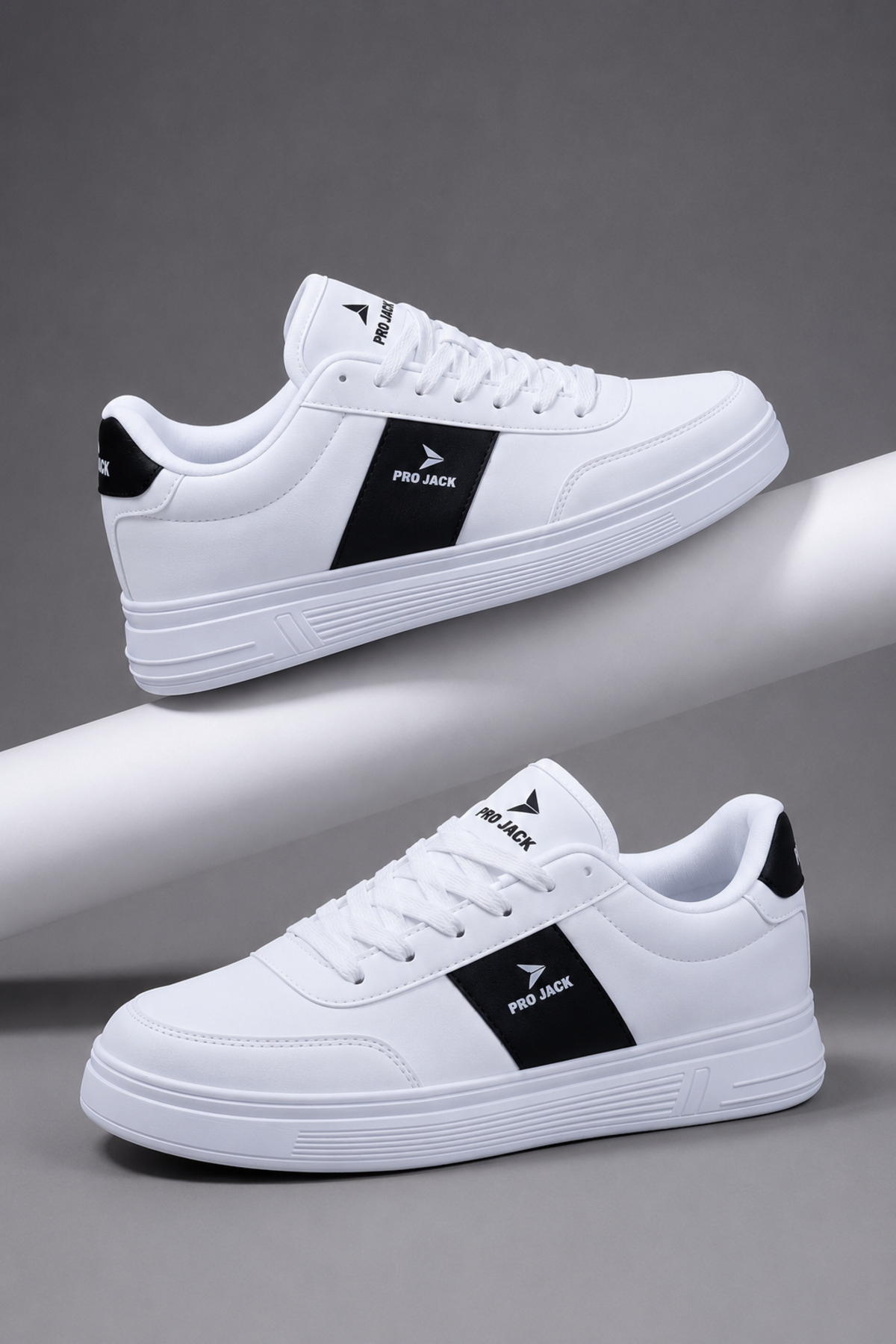 PRO JACK Herren Orthopädische Sneaker Weiß-Schwarz PJ732